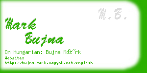 mark bujna business card